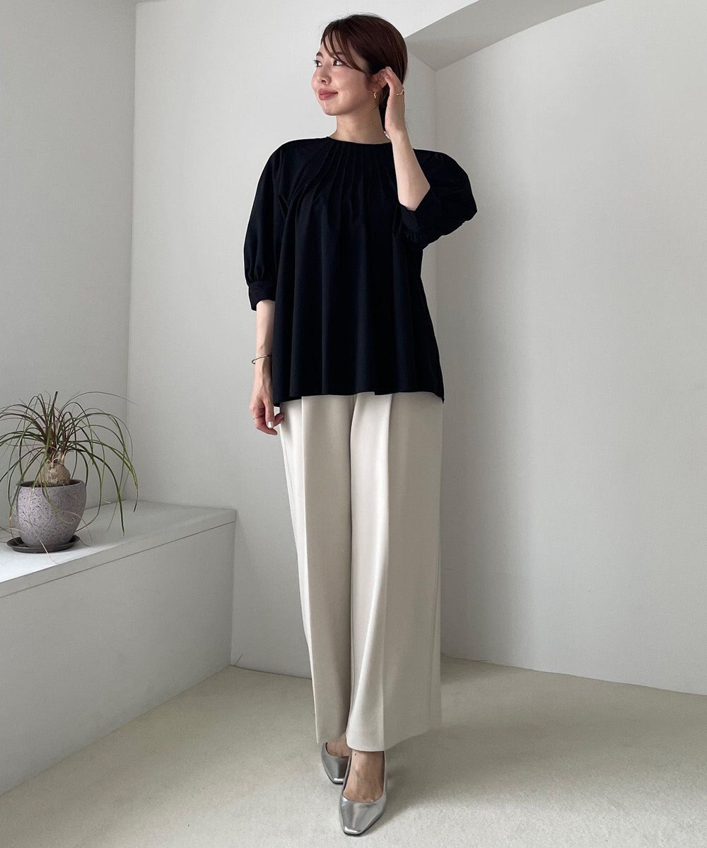 UNFILO 【11サイズ展開】 BEAUTY MOVE タックワイドパンツ 