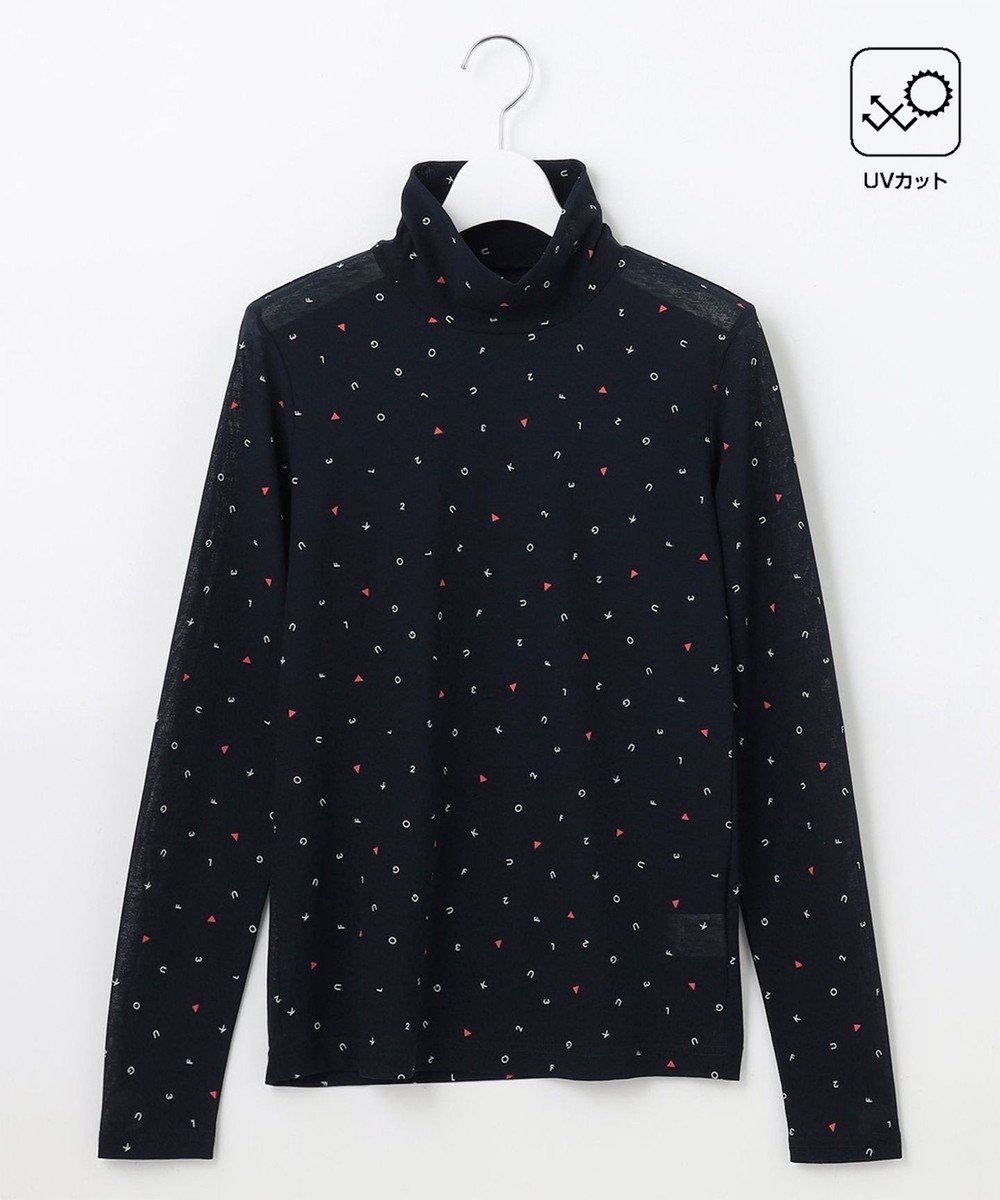 23区GOLF 【WOMEN】肌に優しいコットン100%【ストレッチ/UVケア】マイルドドライ総柄インナー 