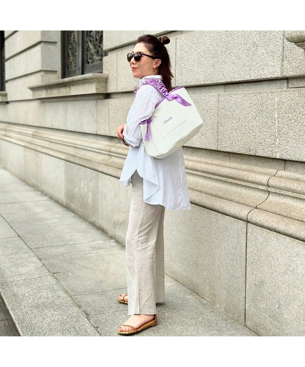 LA BAGAGERIE 【インスタグラマー Chiyoさん×LA BAGAGERIE】ギャザーリボンハンドルトート 