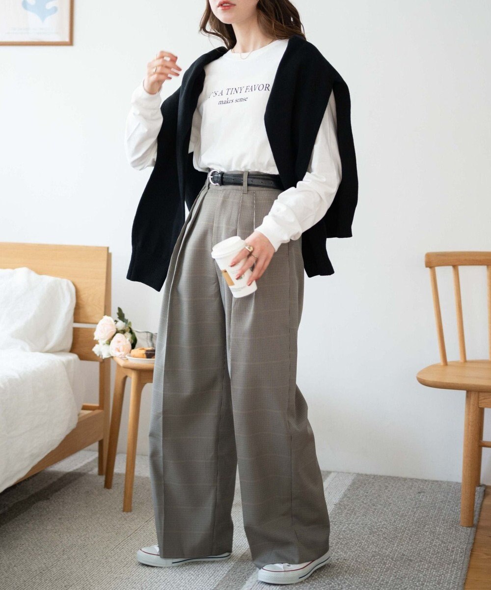 WEGO 【WEB限定】クルーネックプリントロンT 