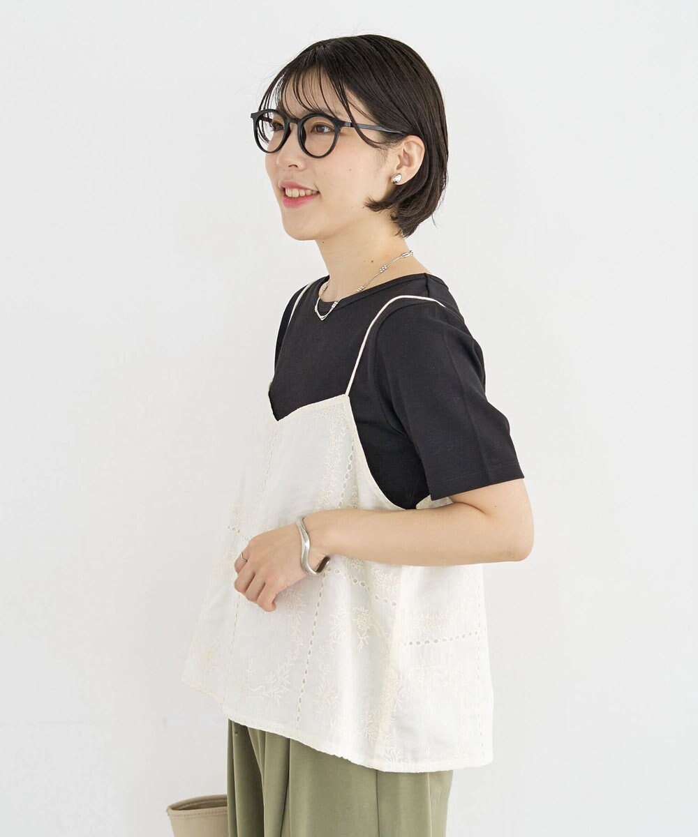 Green Parks 前後２ＷＡＹレース刺繍ビスチェ 