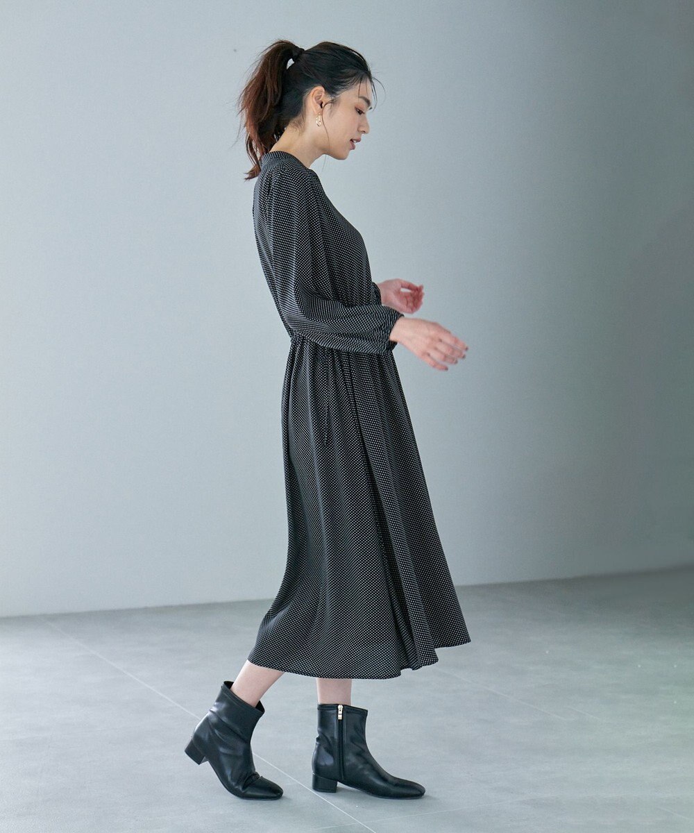 ANY 【洗濯機可能/ウエストゴム】ウエストギャザー ワンピース 