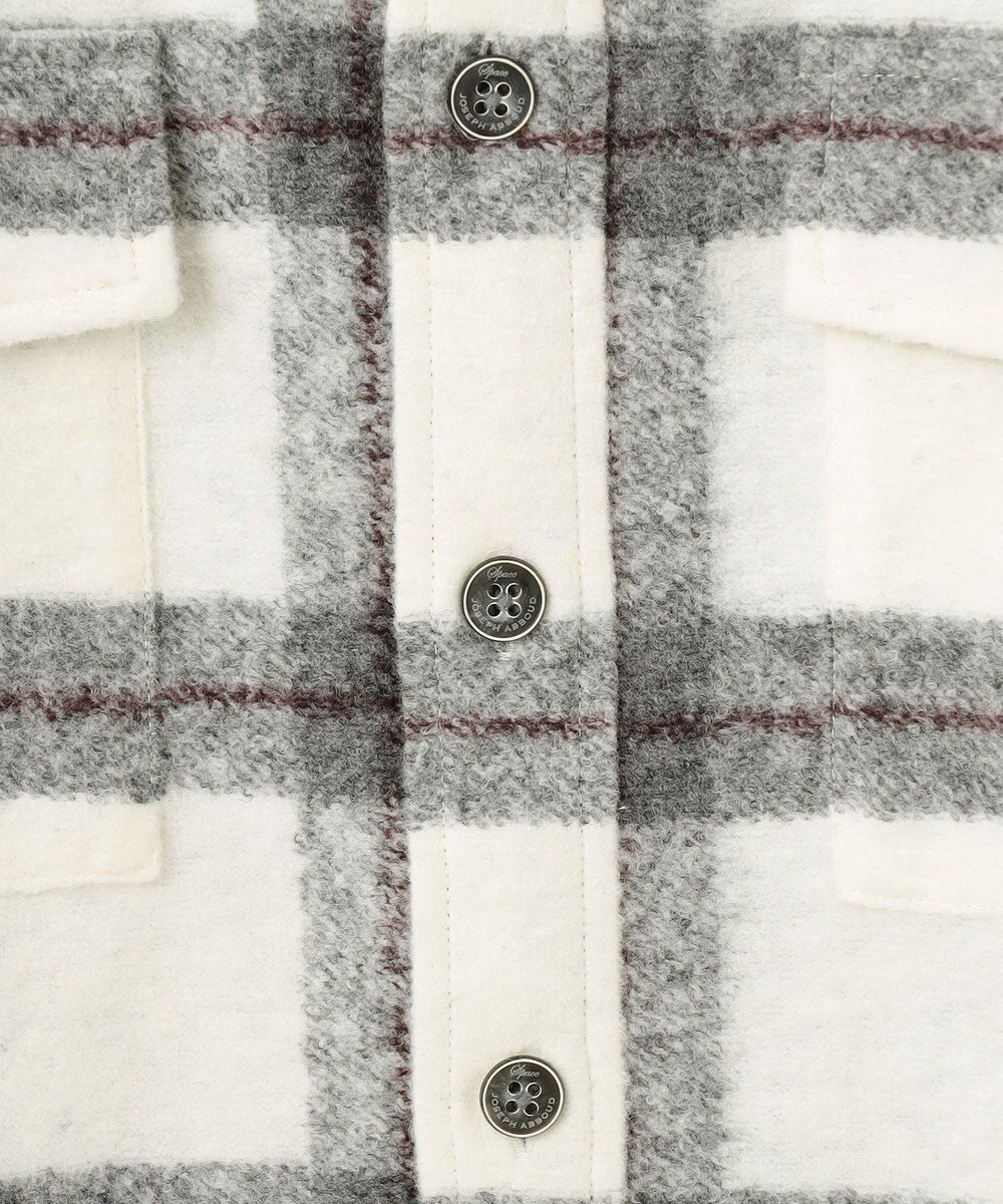 JOSEPH ABBOUD MOUNTAIN 【SPACE／UNISEX】フランネルジャージーブロック シャツ 