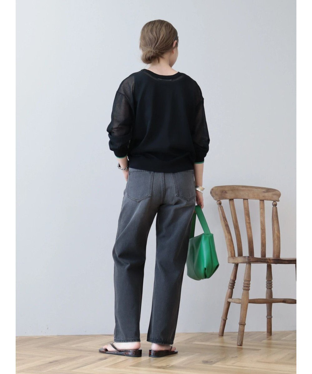 AMERICAN HOLIC バイカラーシアーニットカーディガン 