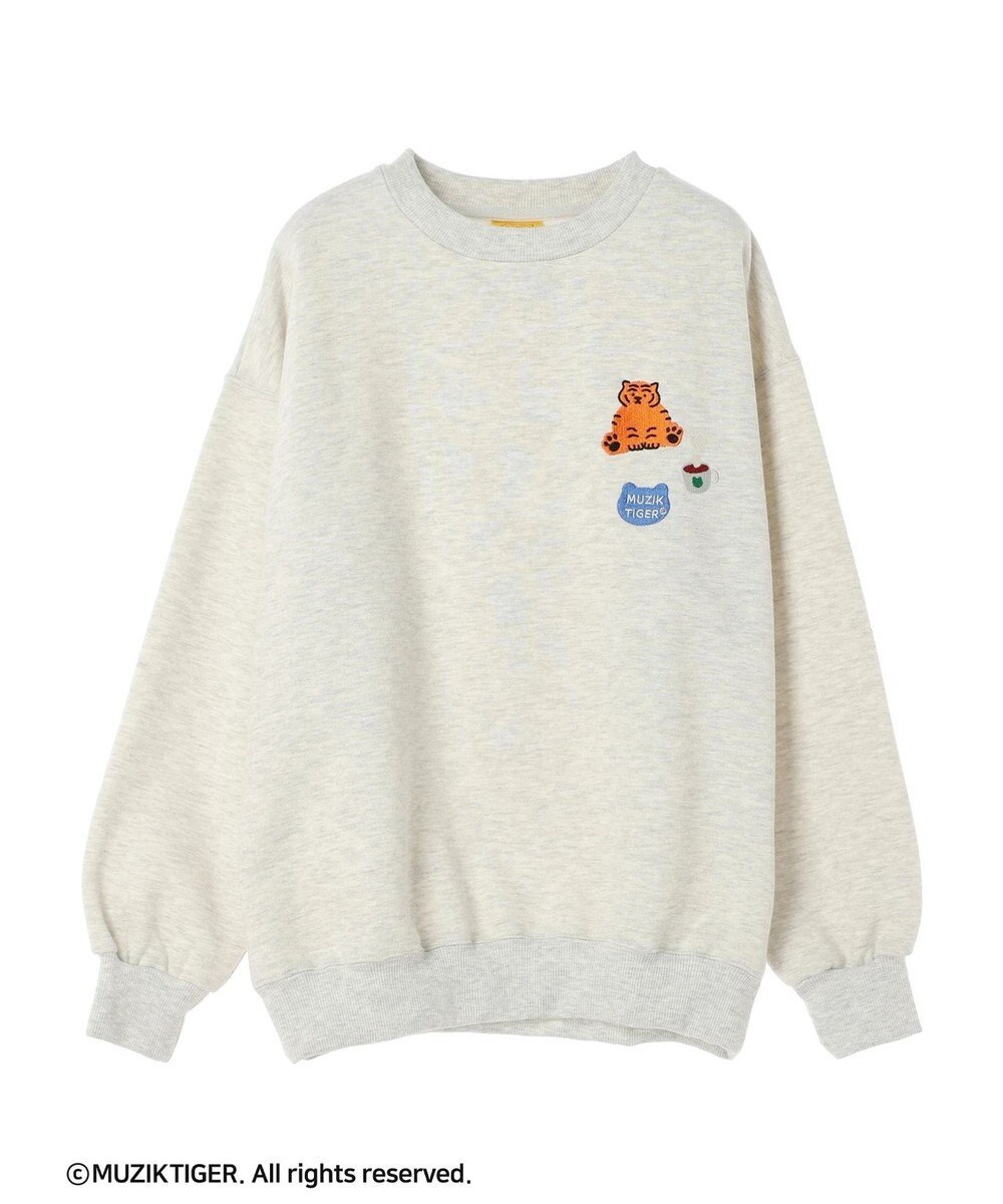 Green Parks ムジークタイガー／裏起毛刺しゅうプルオーバー 