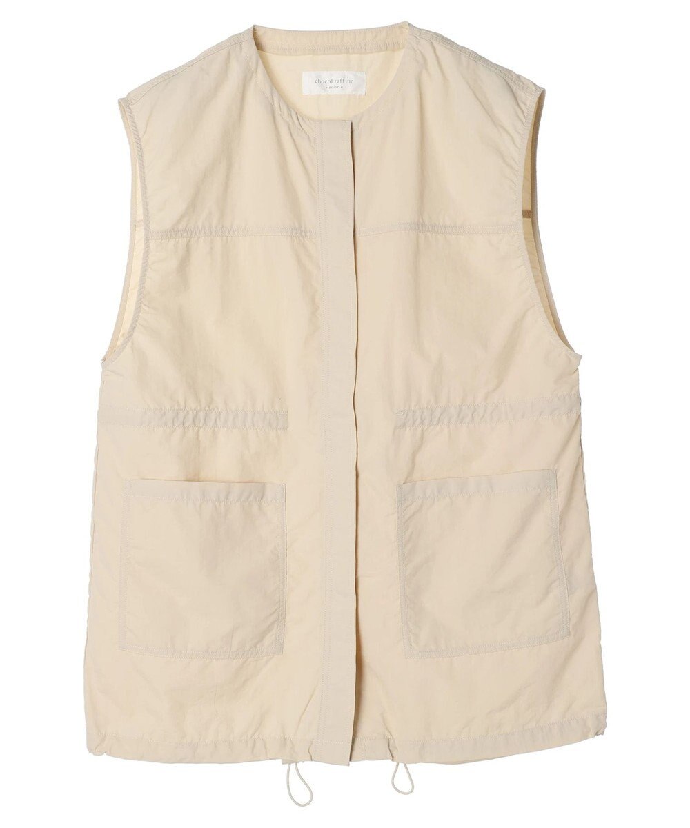 Green Parks ノーカラーミリタリーベスト 