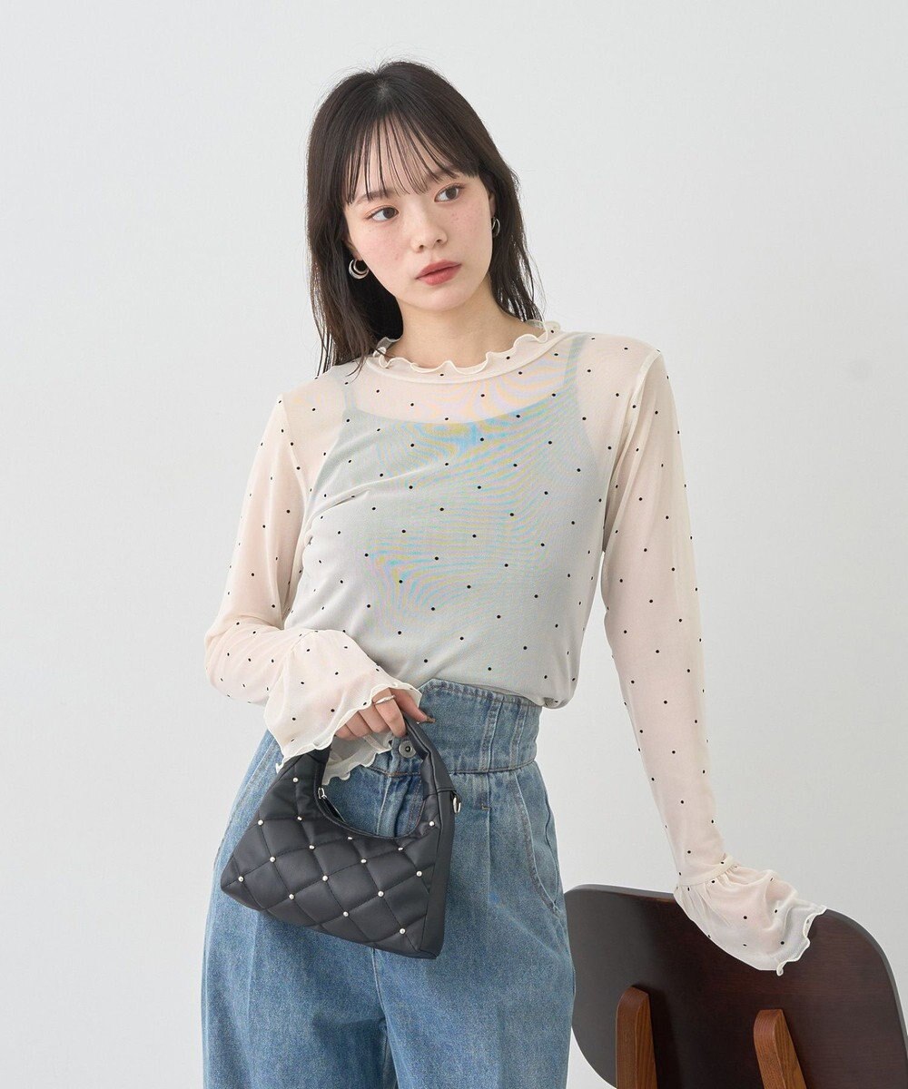 earth music&ecology フロッキードットメロープルオーバー 