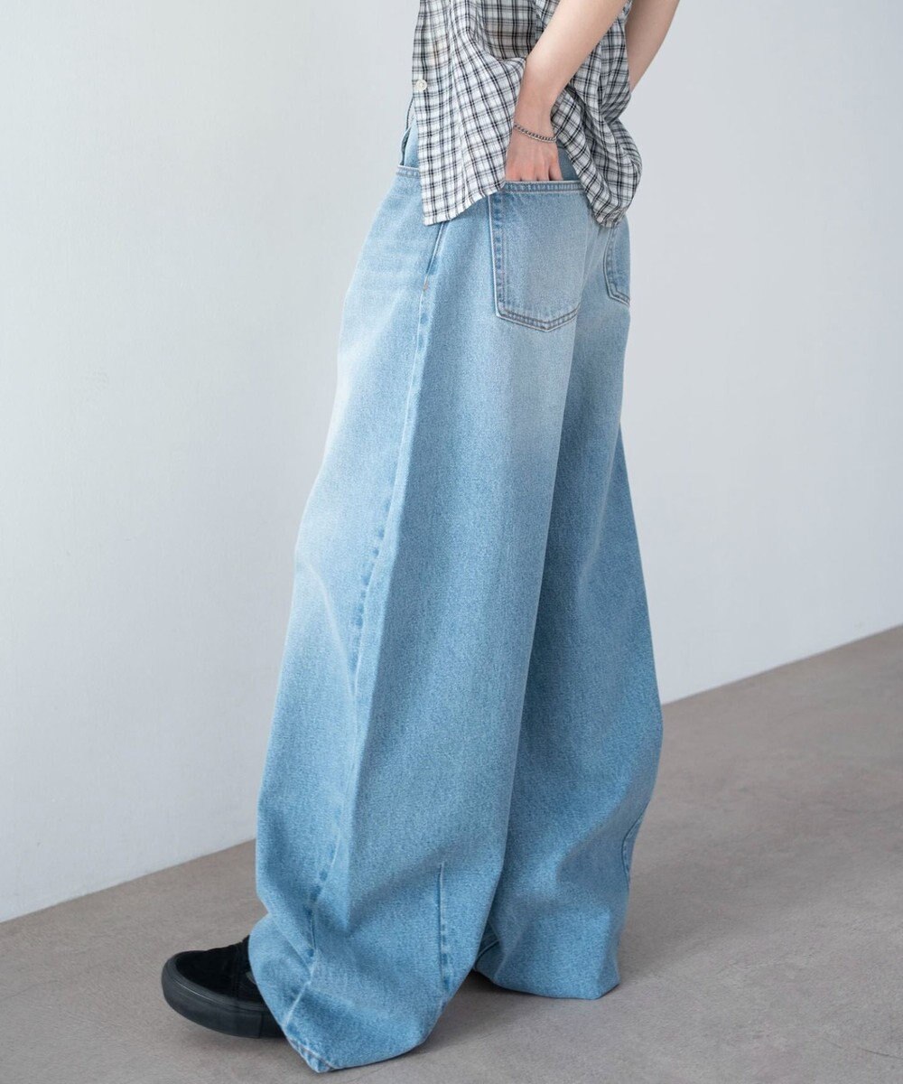 WEGO ワイドカーブデニムパンツ 
