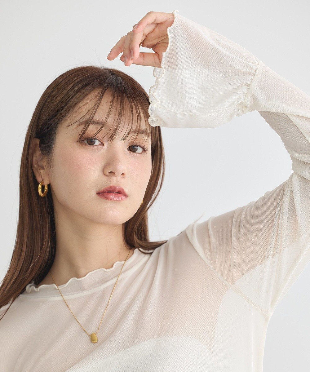 earth music&ecology フロッキードットメロープルオーバー 