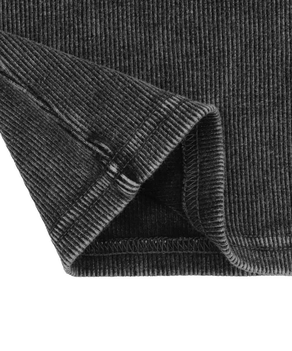 WEGO ヴィンテージウォッシュワンポイントリブT 