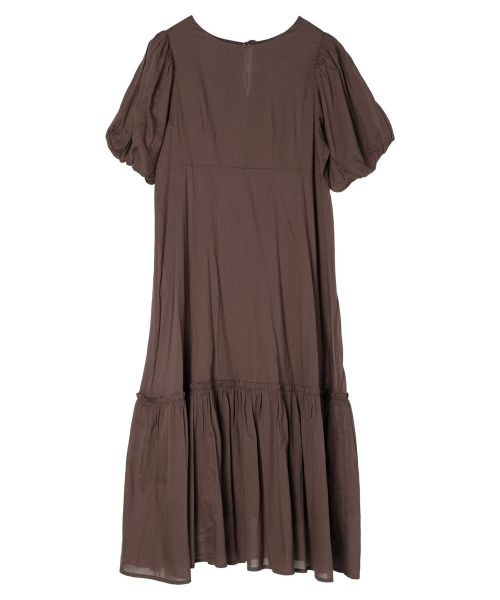 earth music&ecology コットンボイルパフスリーブワンピース 