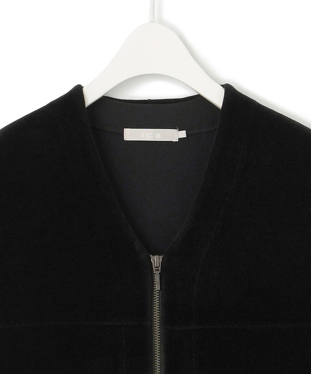 ICB L 【洗える】コットンシェニール ジレワンピース 