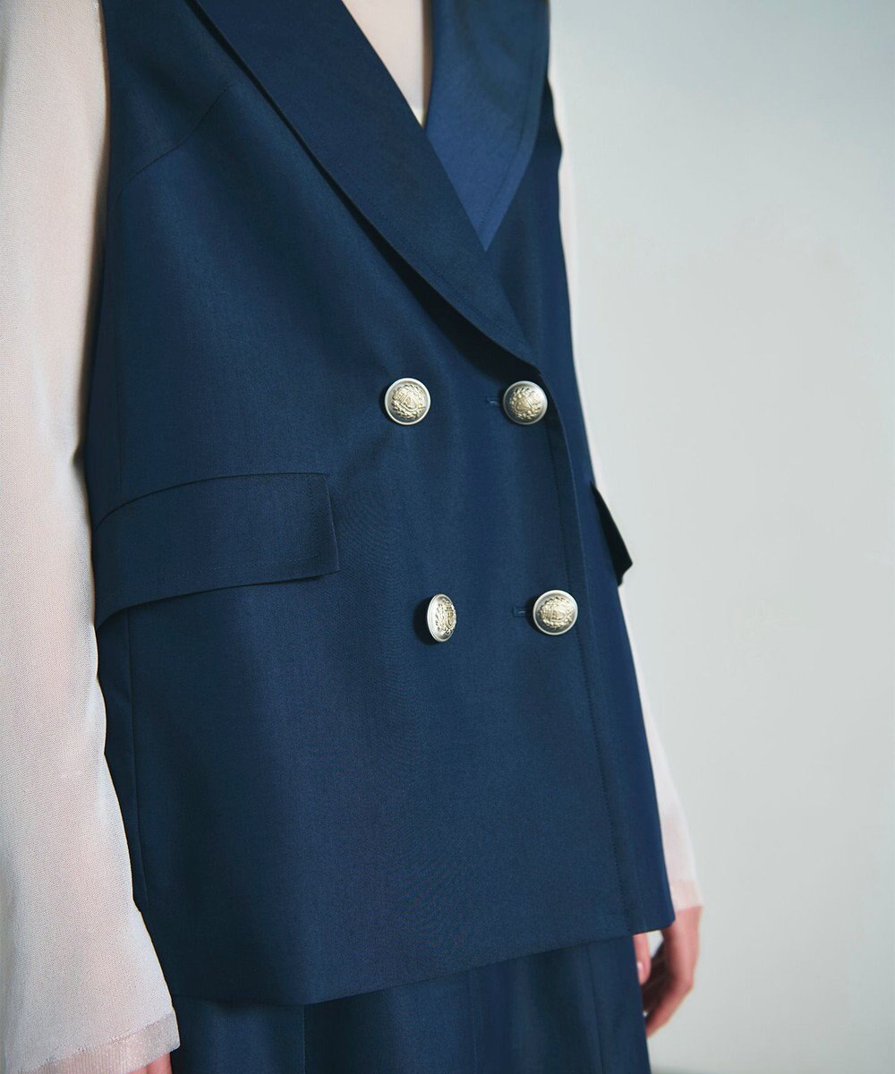 GRACE CONTINENTAL セーラーカラーサテンベスト 