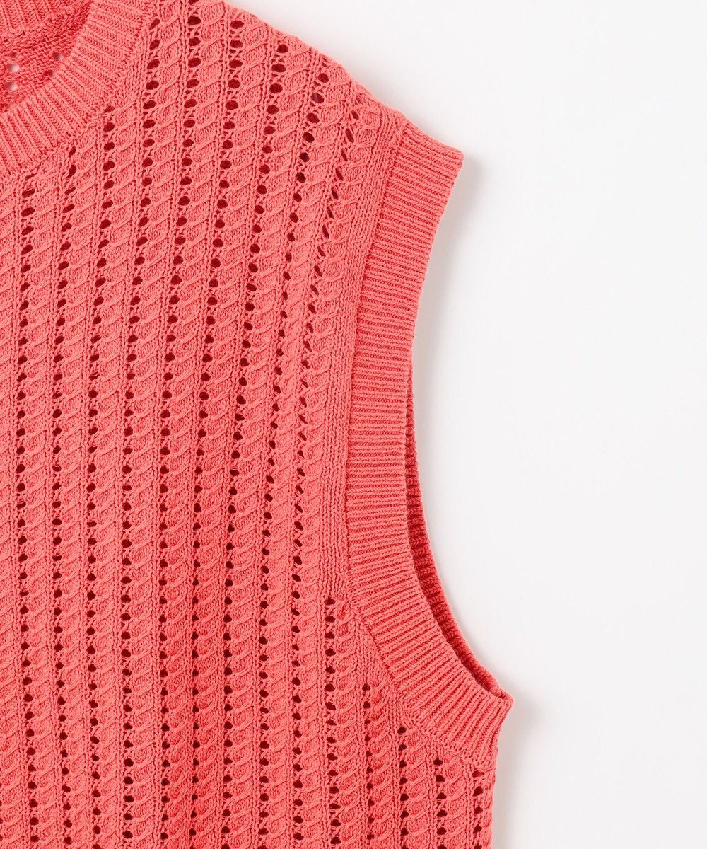 ANY L パターンメッシュニットベスト 