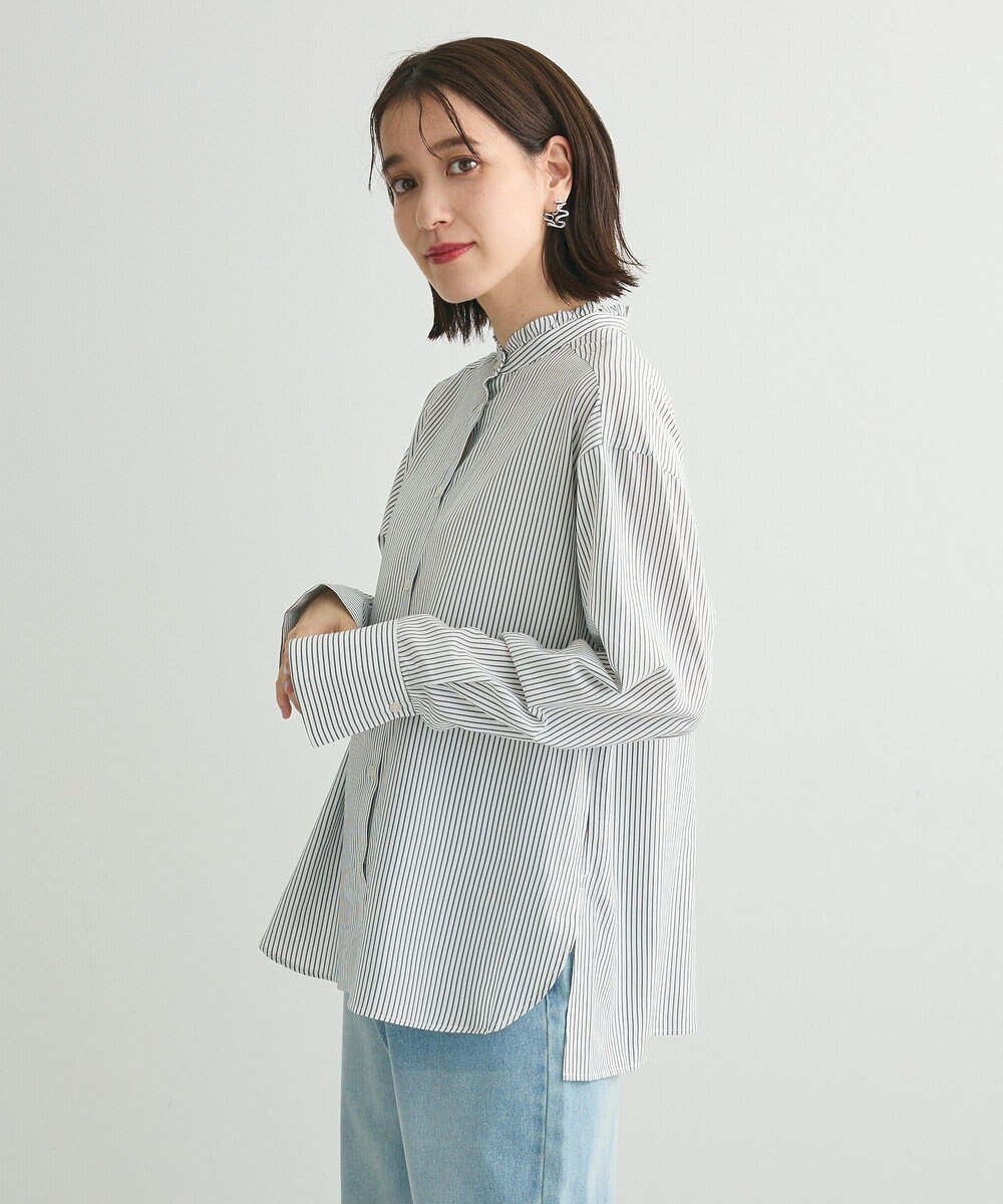 Green Parks フリルカラーシャツ 