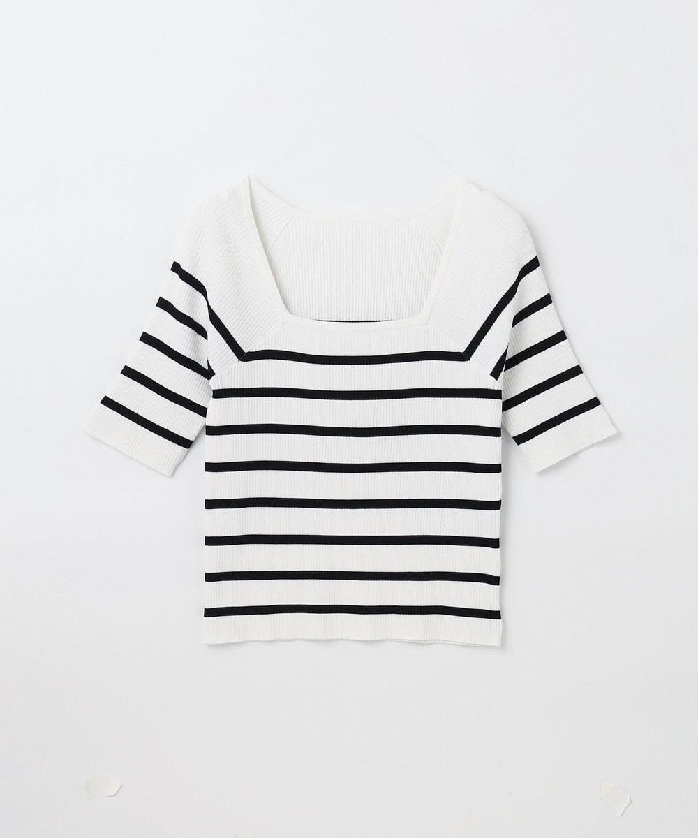 GRACE CONTINENTAL ハーフスリーブニットトップ 