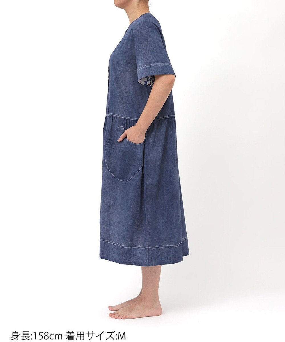 tsumori chisato SLEEP ツモリチサト ワンピース 5分袖 半袖 綿100%(本体) 楊柳素材 ロング丈(ふくらはぎ付近) レディース UNT149 /ワコール 