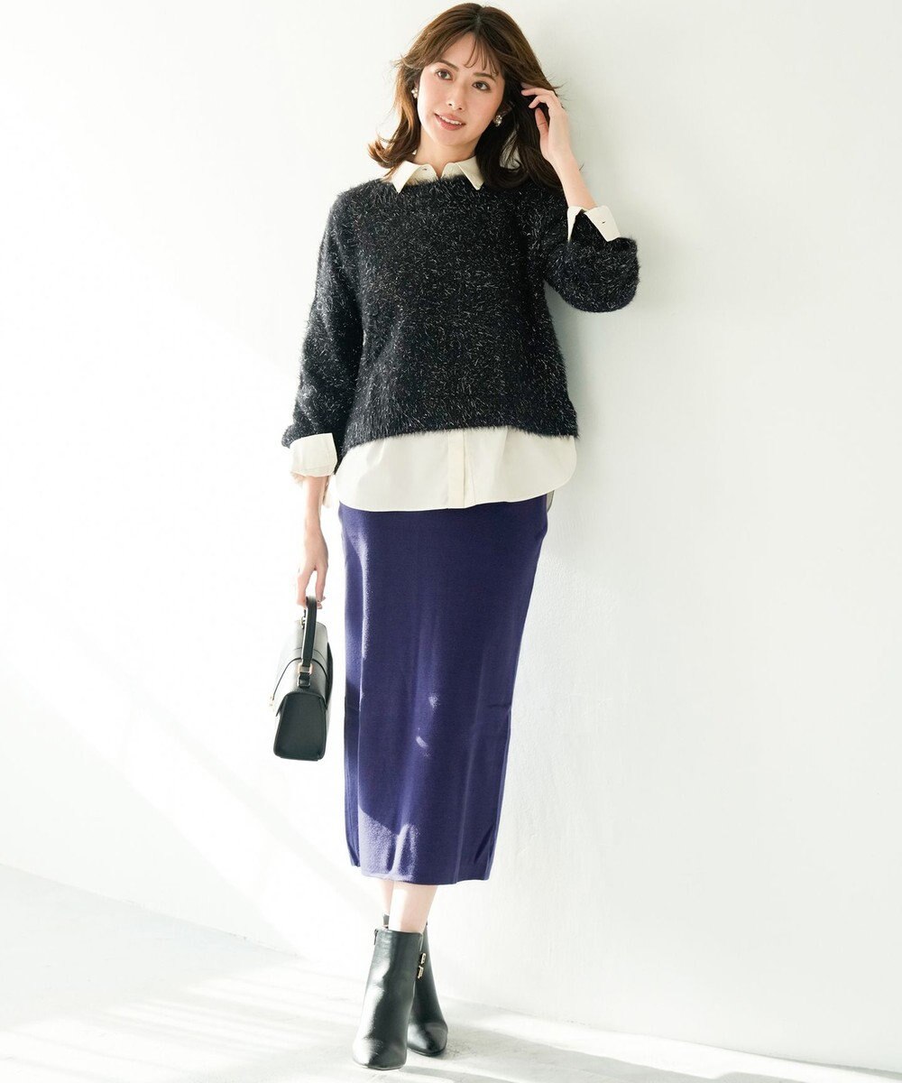 ANY SIS 【洗える・セットアップ可】アンチピリング総針ニット スカート 