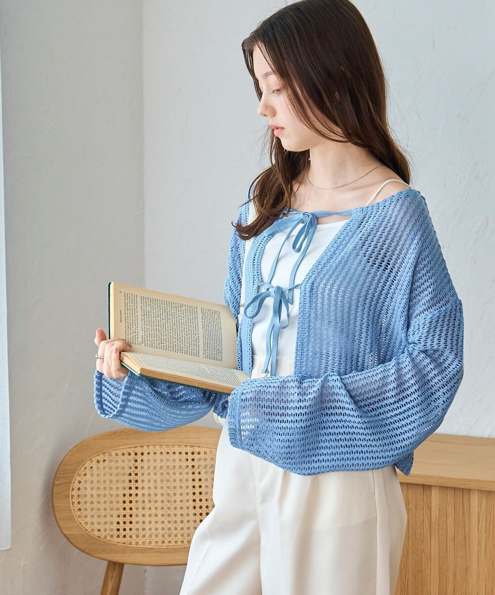 WEGO メッシュリボンカーディガン 