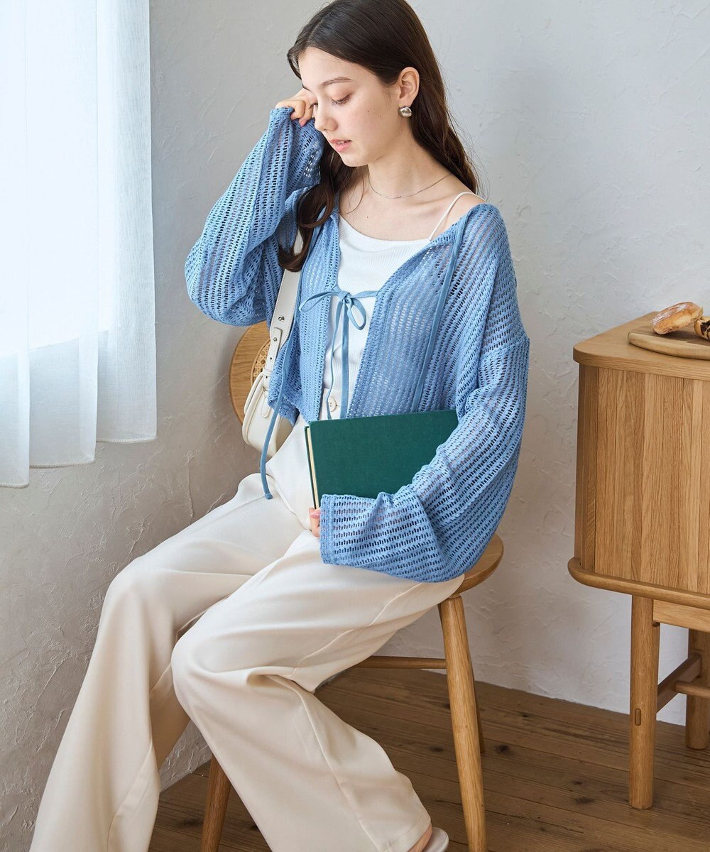 WEGO メッシュリボンカーディガン 