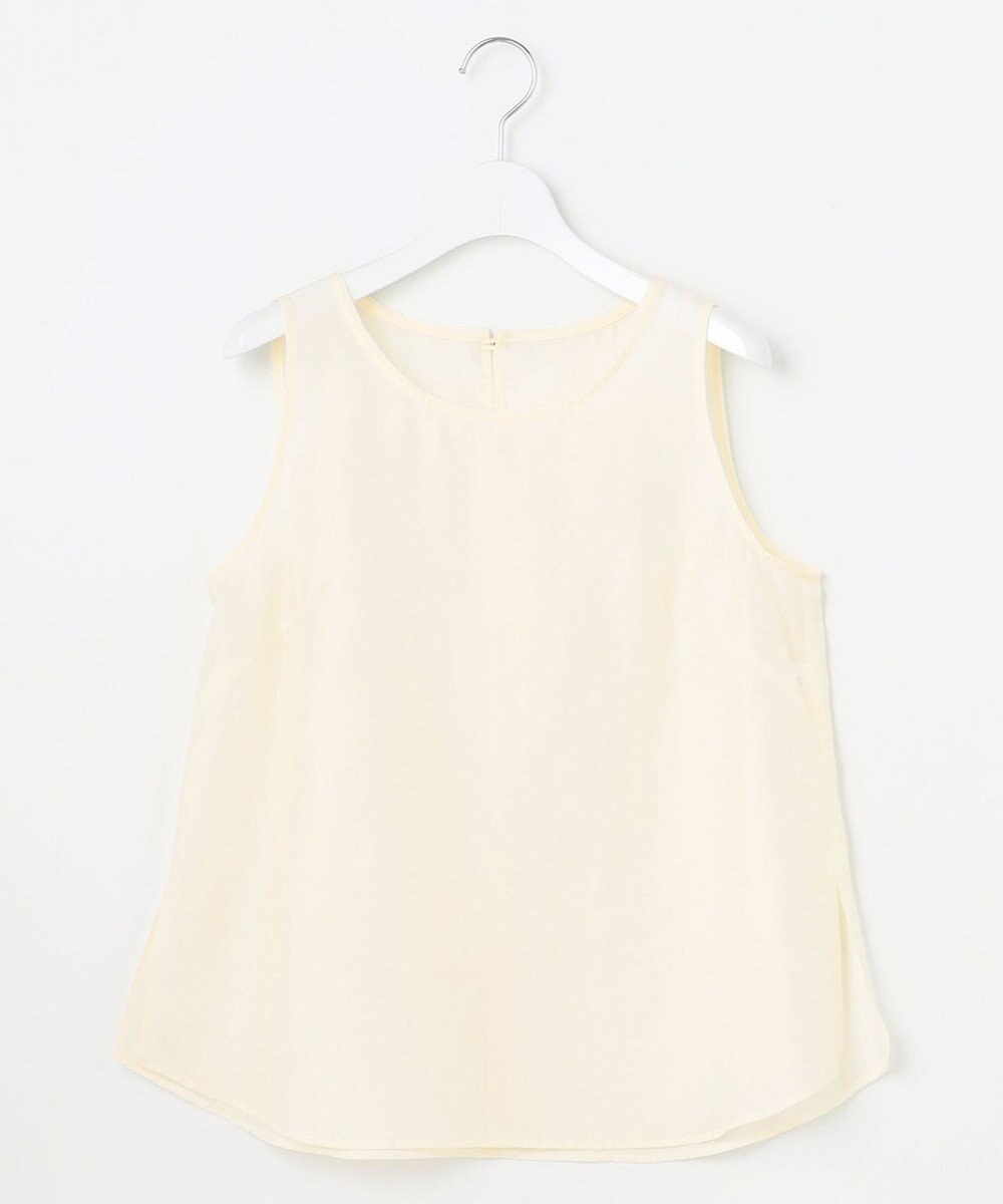 23区 【SLOW/一部店舗限定】ブライトヴィンテージクロス ノースリーブ ブラウス 