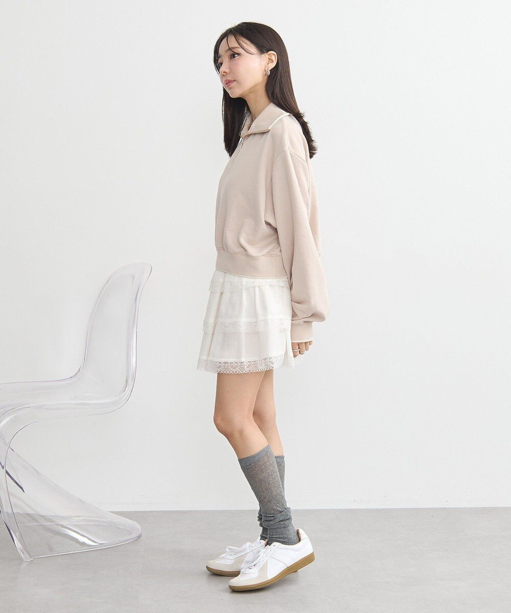 earth music&ecology ハーフジップラインプルオーバー 