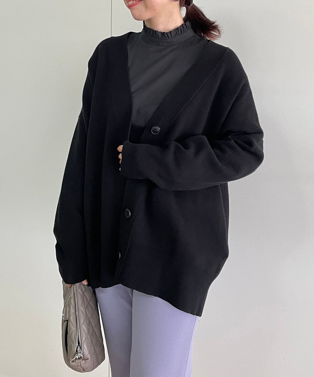 UNFILO 【軽量】コットンミックスニット カーディガン 