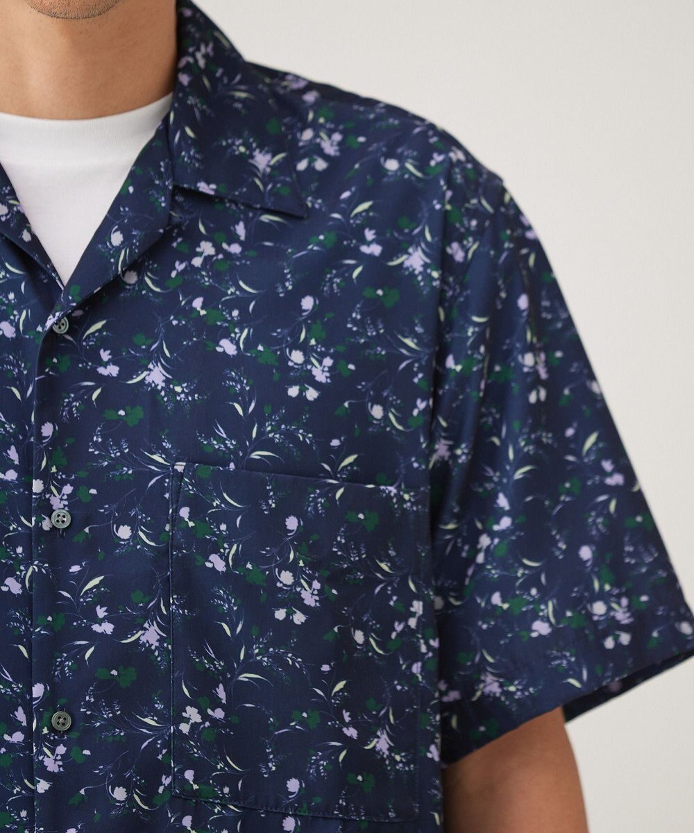 UNFILO MENS ボタニカルプリント オープンカラーシャツ【ギフトにもおすすめ】 
