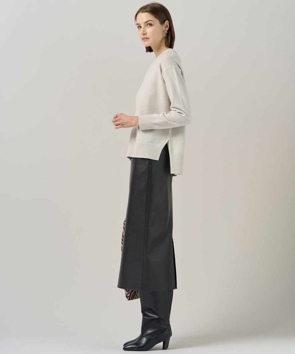 ICB 【新色追加】ソフトカシミヤミックス クルーネックニット 