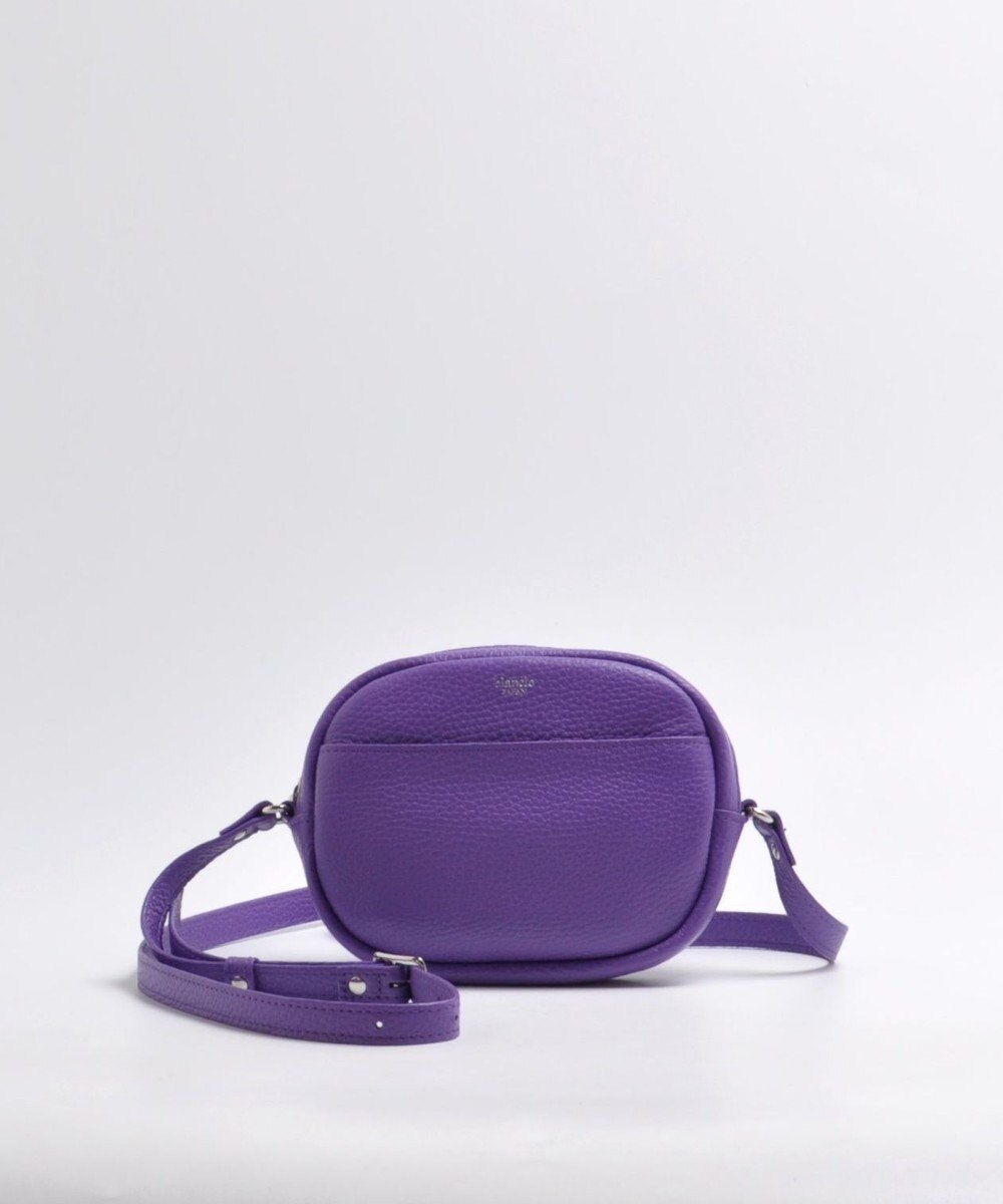 blancle シュリンクレザー ラウンドショルダーバッグ 