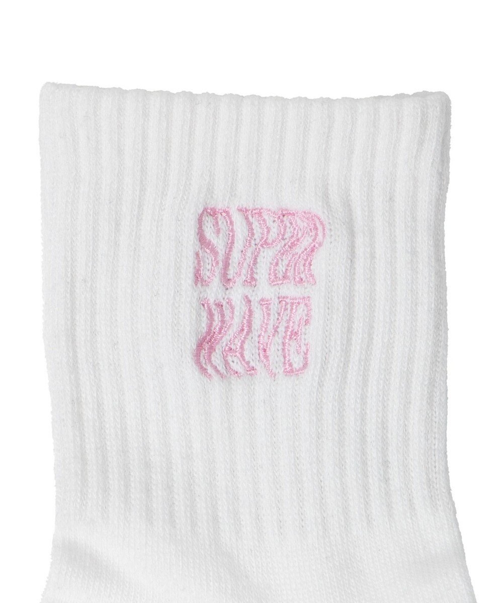 WEGO 底パイル刺繍デザインソックス（丈14㎝） 