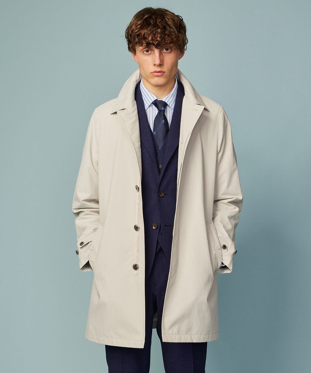 JOSEPH ABBOUD 【キングサイズ・サスティナブル素材/JAPANファブリック/撥水加工/マルチシーン対応】キューブテックス ステンカラー コート 