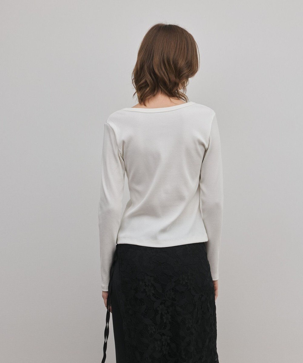 GRACE CONTINENTAL ヘンリーネックカットトップ 