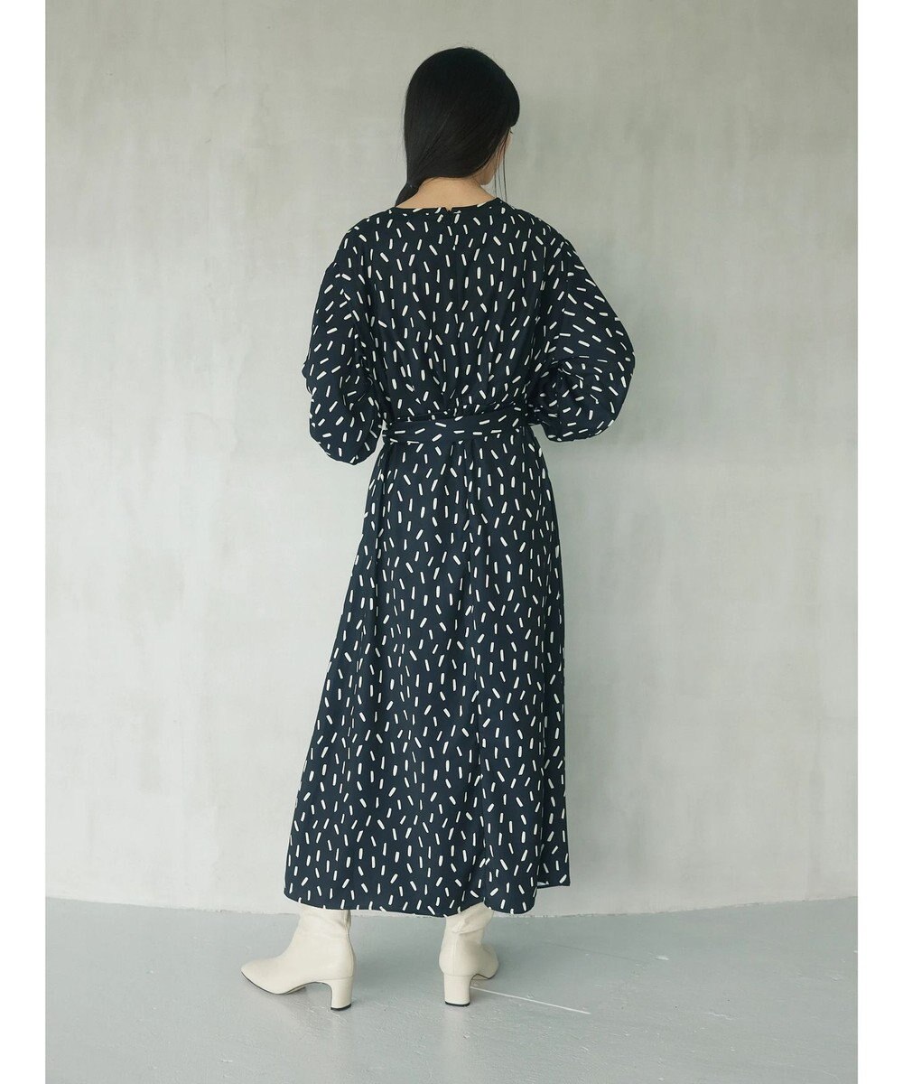 Green Parks armonia．スクエアドットプリントタックワンピース 