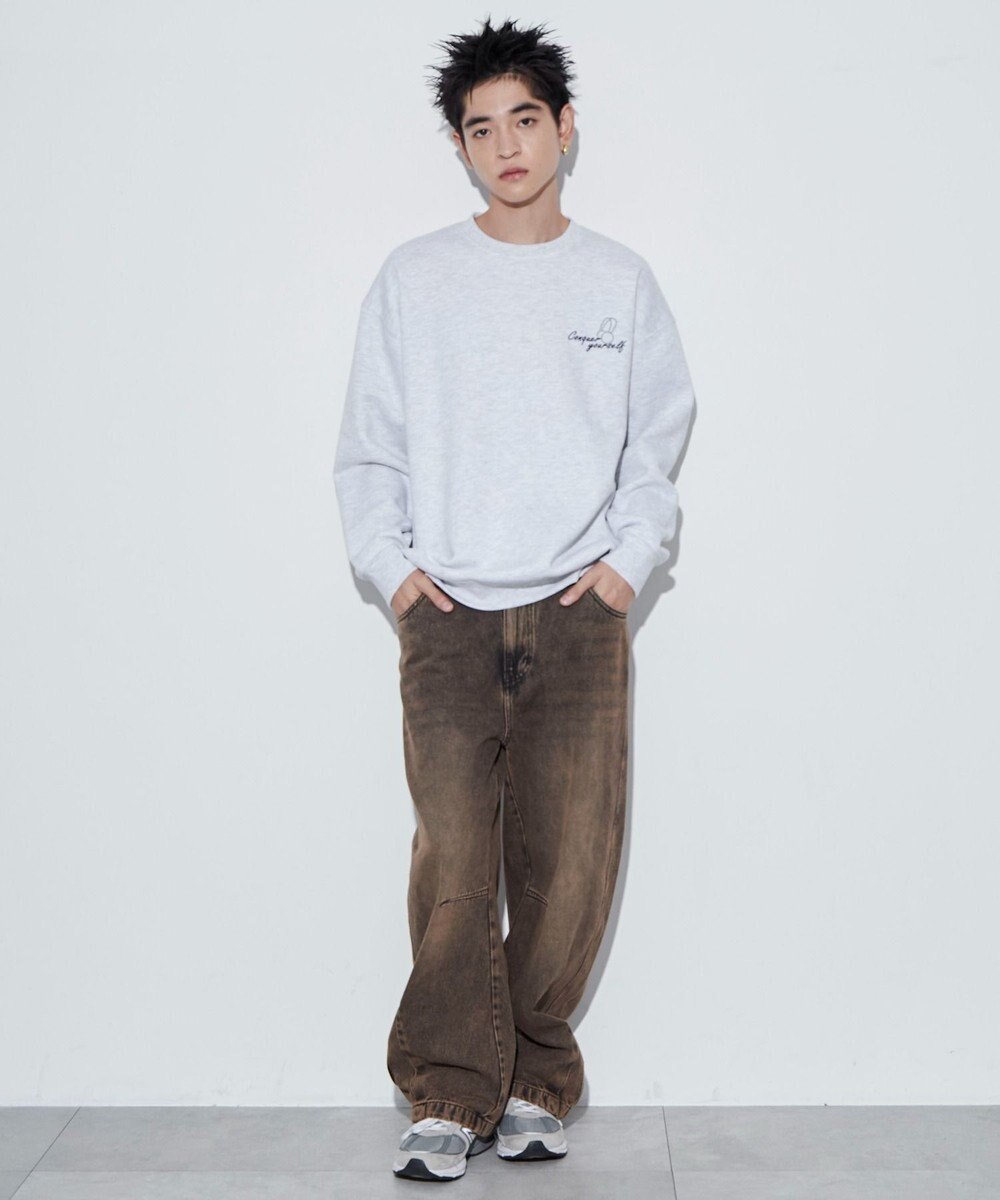 WEGO 【ユニセックス着用ITEM】ガールイラストグラフィックプルオーバー 