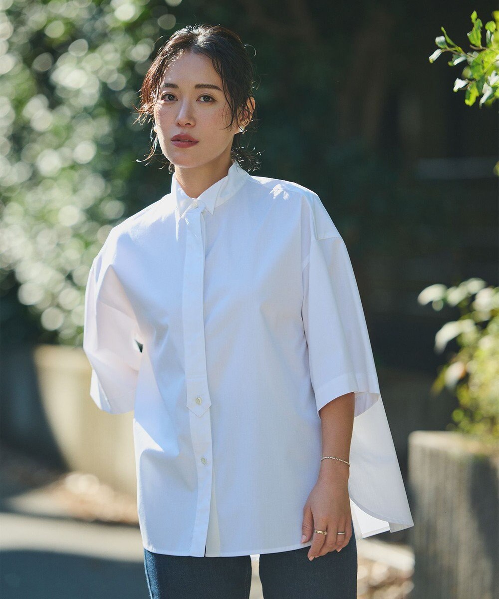 #Newans 【ANSWER for モダンベーシック】バックスリットオーバーシャツ 