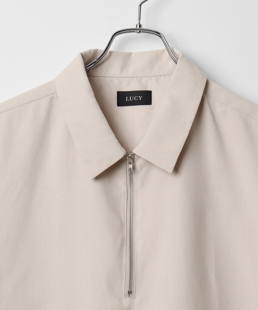 WEGO 【LUCY】アイススウェードハーフジップシャツ（S） 
