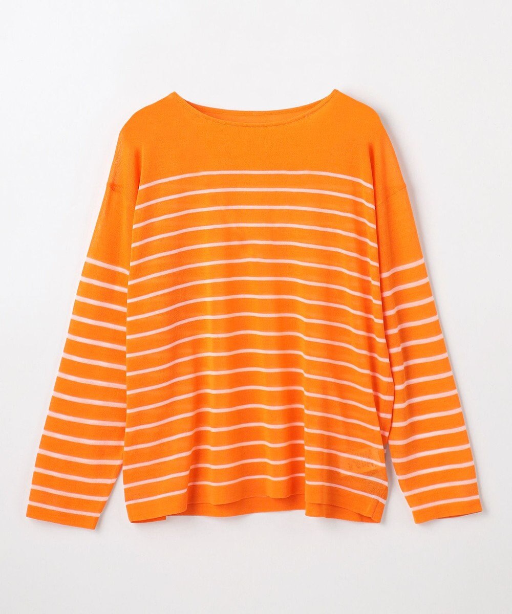 ANY L 【手洗い可/アンチピリング】シアーバスクボーダーニット 