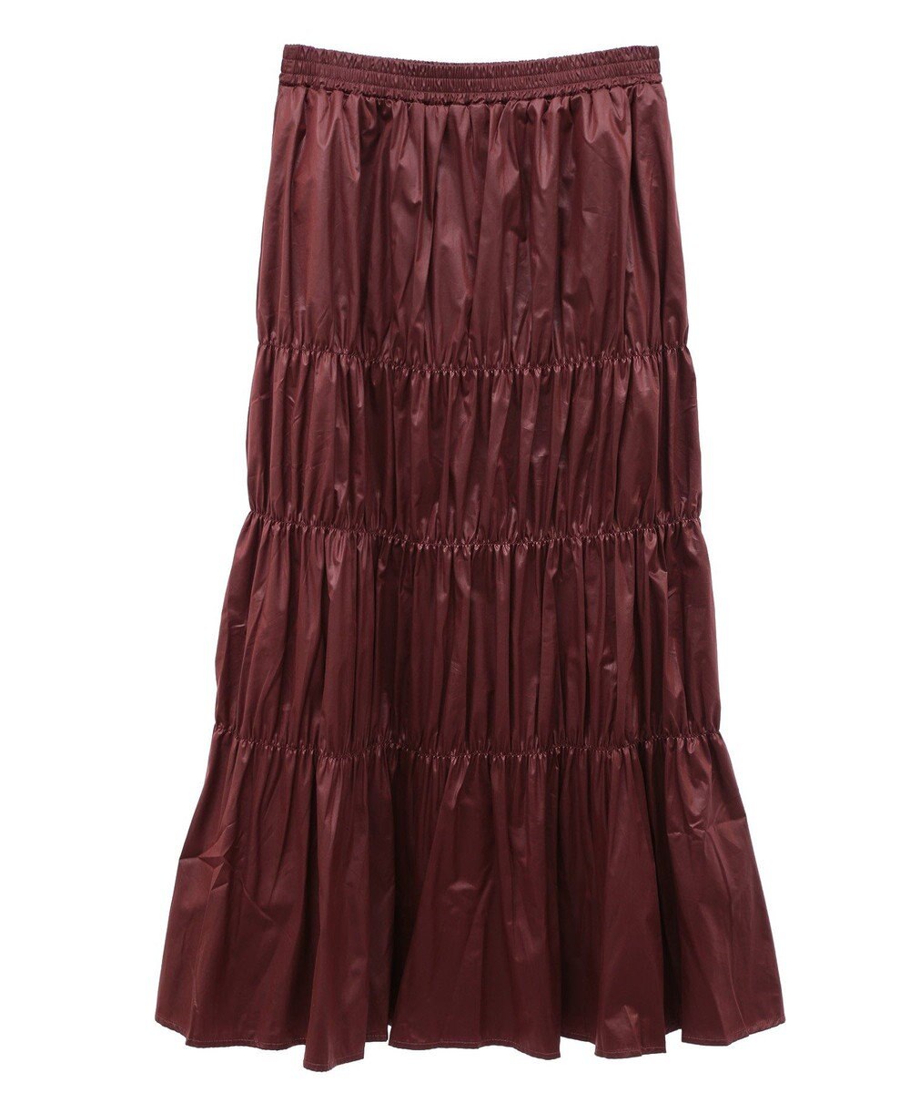 Green Parks チンツ加工シャーリングスカート 