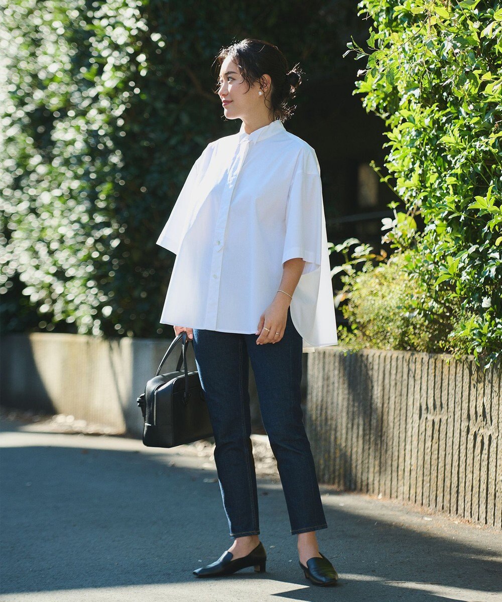 #Newans 【ANSWER for モダンベーシック】バックスリットオーバーシャツ 