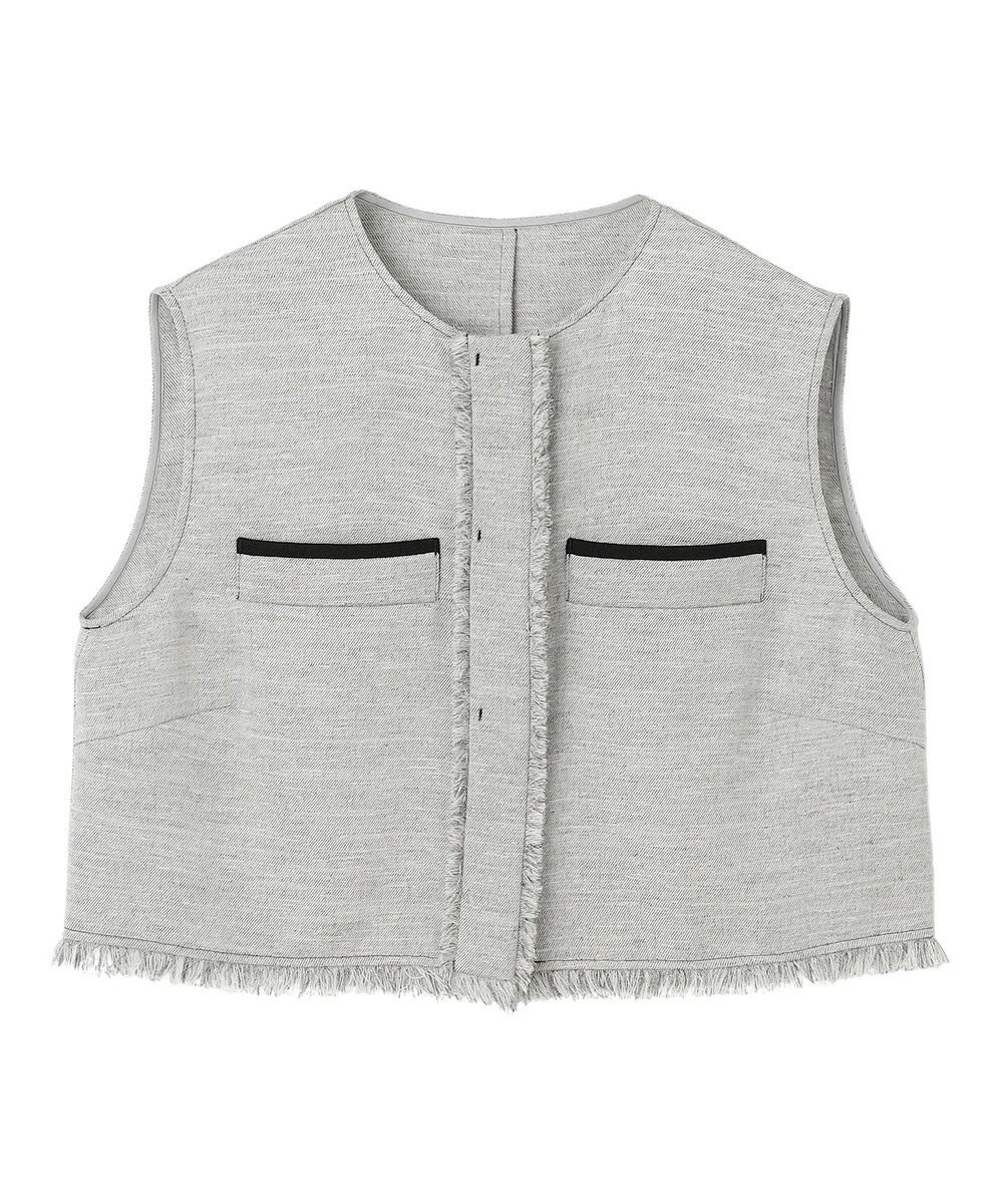 uncrave リネンライクツイル ジレブラウス 