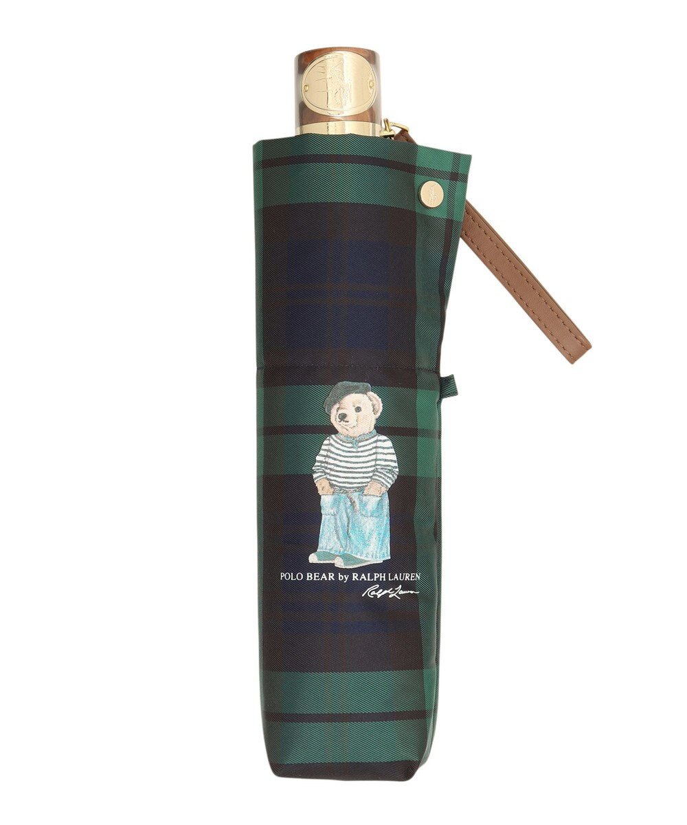 MOONBAT POLO RALPH LAURE(ポロ ラルフローレン) 折りたたみ傘 チェック ポロベア ワンポイント 