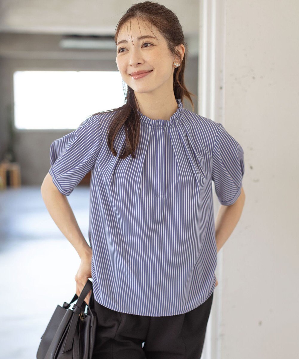 組曲 ライトデシンフリル襟 ブラウス 