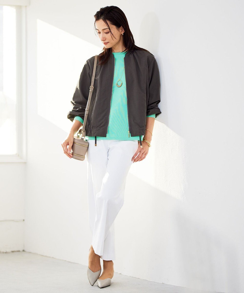 自由区 【撥水加工・UVケア・洗える】ライトグログラン ブルゾン 