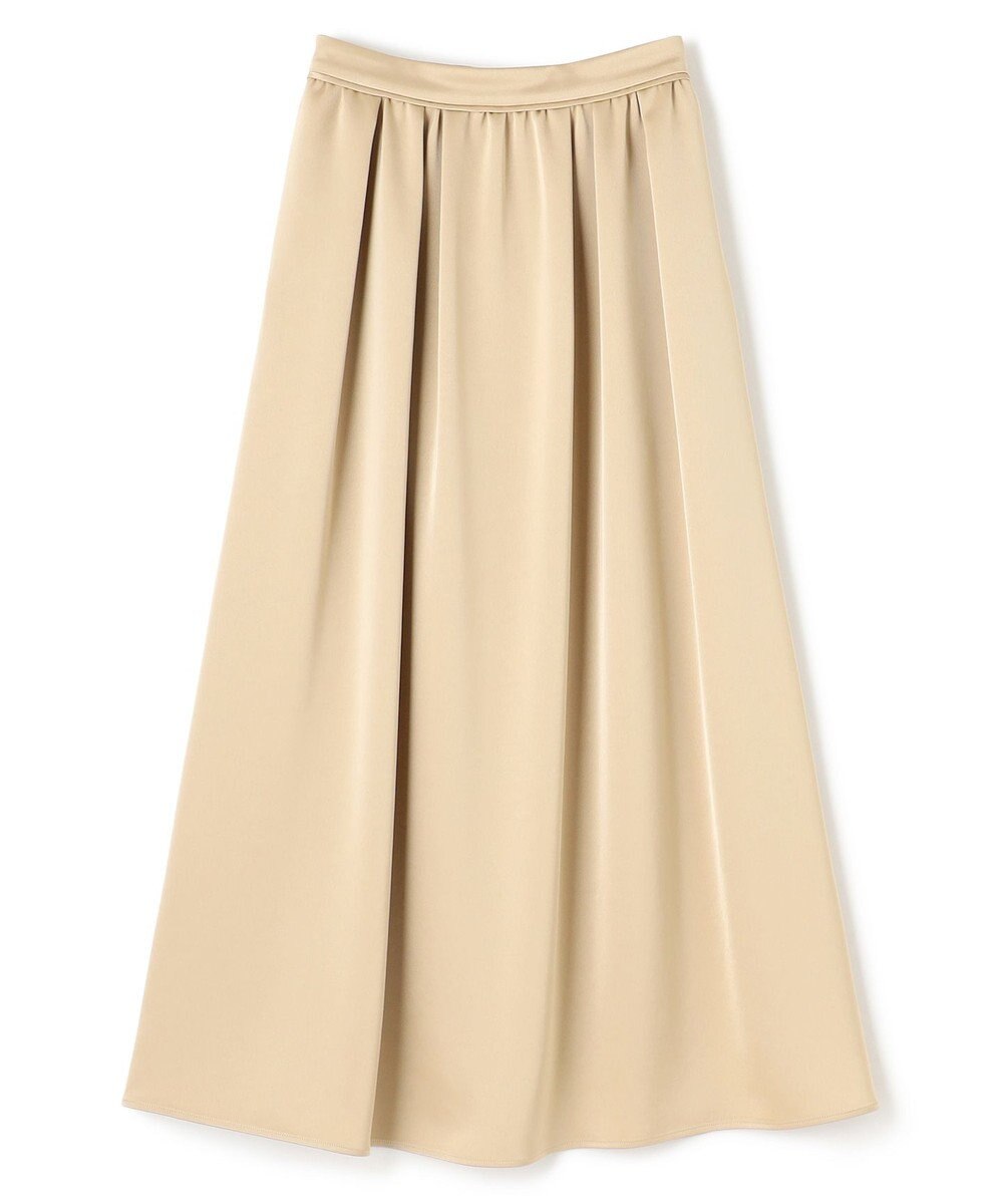 uncrave シャイニーダブルサテン フレアスカート 