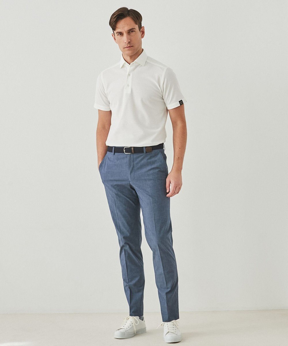 GOTAIRIKU 仕事で着られる 冷んやり綿パン【接触冷感/ストレッチ】ストレッチサマーポプリン 