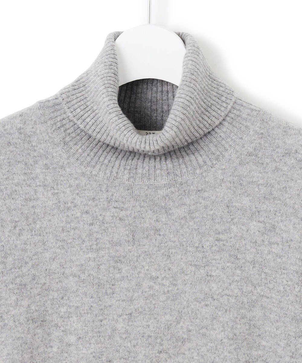 23区 L 【滝沢眞規子さん着用/Oggi掲載/洗える】ピュアカシミヤ タートルネック ニット 