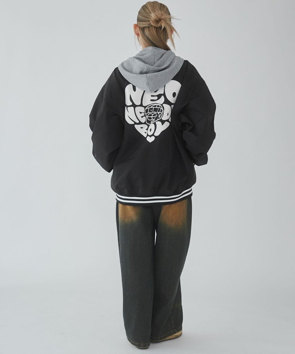 WEGO 【ユニセックス着用ITEM】グラフィックフードスタジャン 