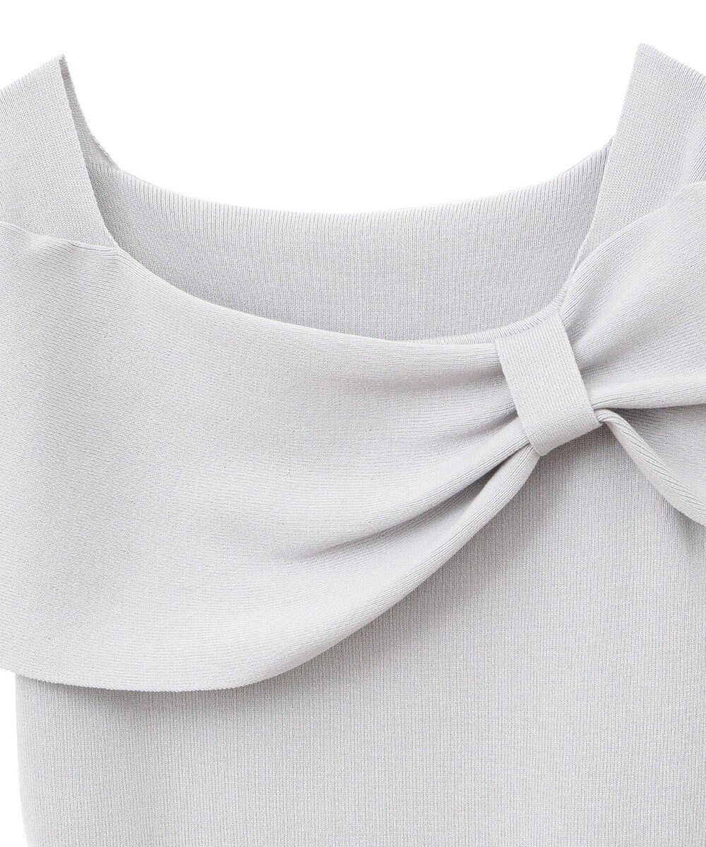 earth music&ecology リボン半袖ニットプルオーバー 