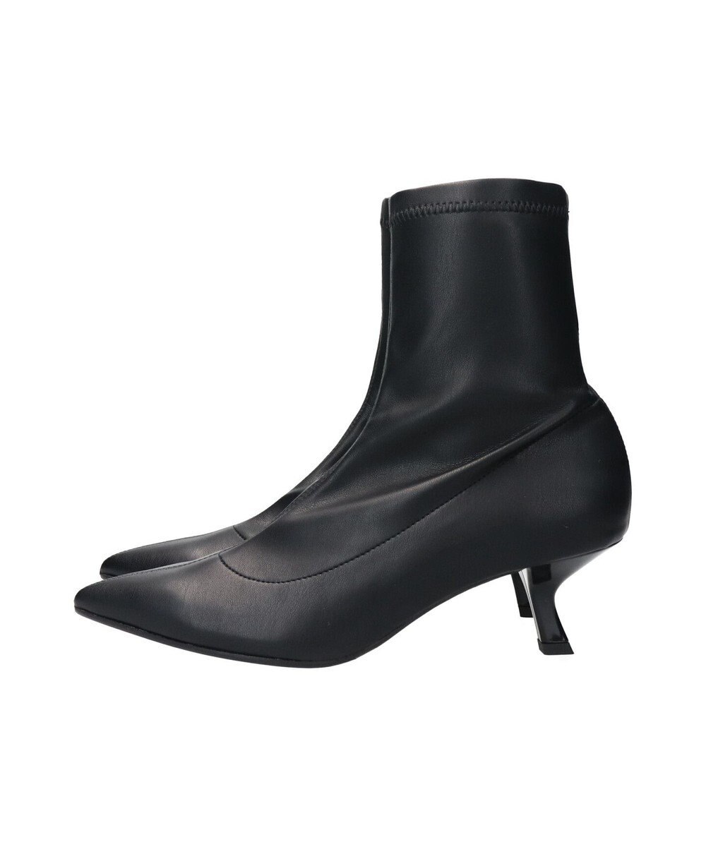 INTER-CHAUSSURES 【FABIO RUSCONI】ポインテッドトウストレッチショートブーツ 